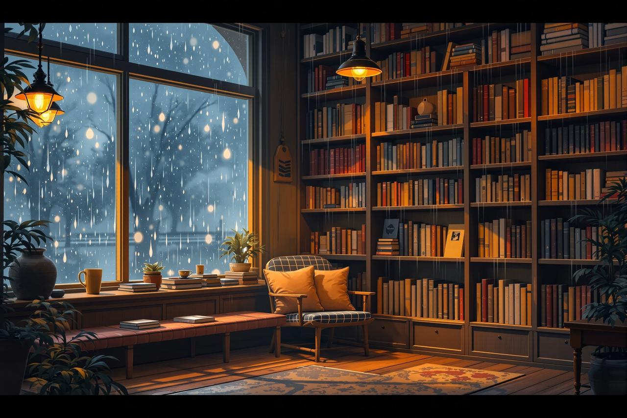 红果漫改作品 - 雨天的老书店